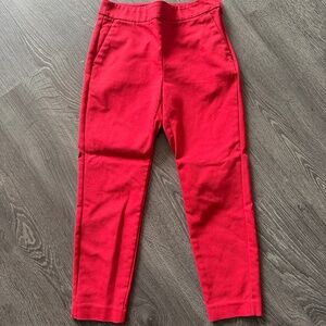 RW&CO Red Tailored Ankle Pants | Size 6 | High Waist Work Trousers